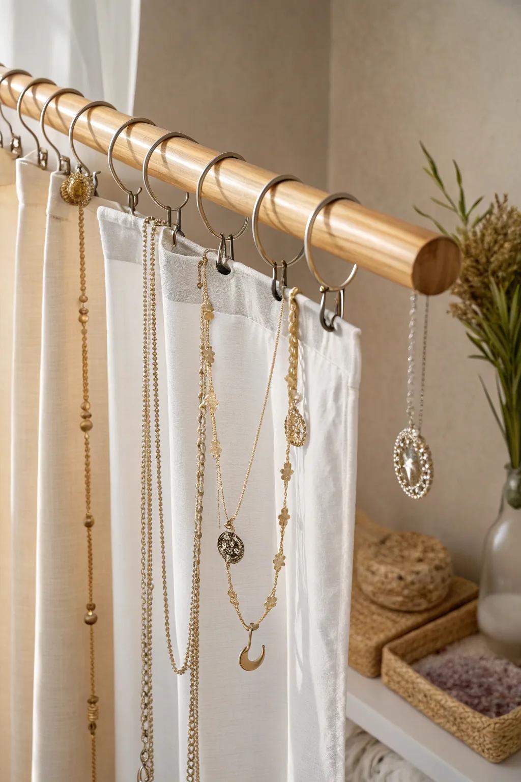 Transform your space with this chic jewelry display idea—no more tangled necklaces!