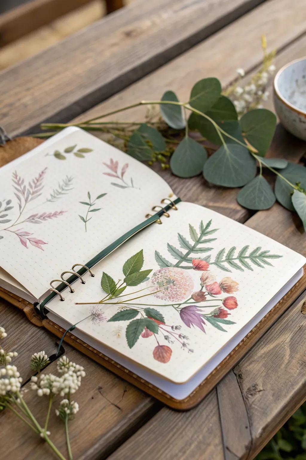 Embrace simplicity and natural beauty with a handcrafted nature-themed prayer journal, perfect for serene reflections.
