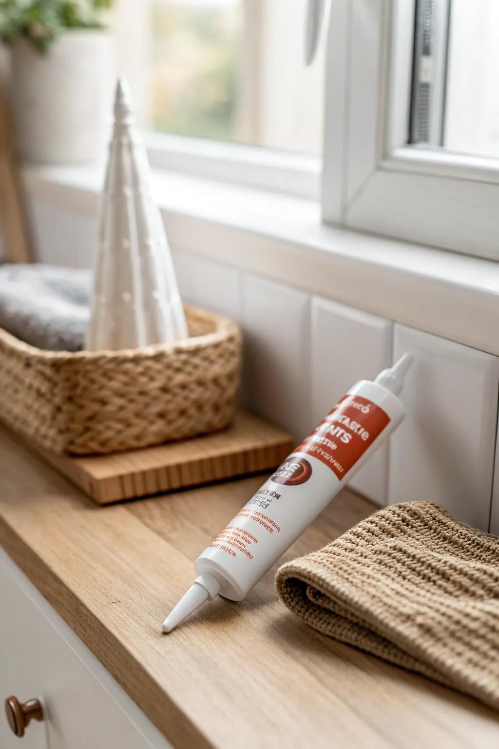 A neat bead of paintable caulk turns a wide vanity gap into a polished, moisture-proof seam.