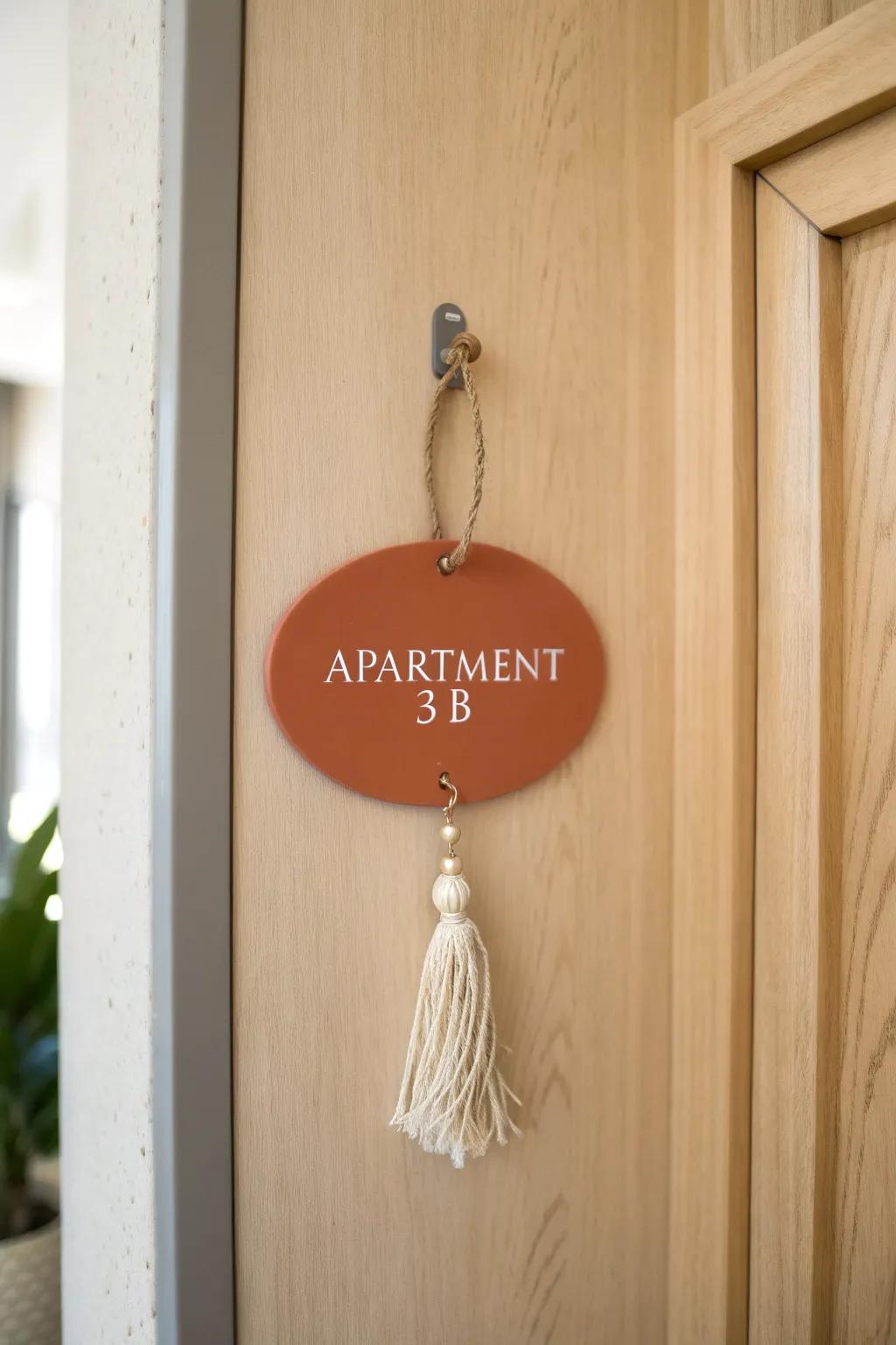 Peel-and-stick door sign that looks polished—perfect for renters with strict no-drill rules.