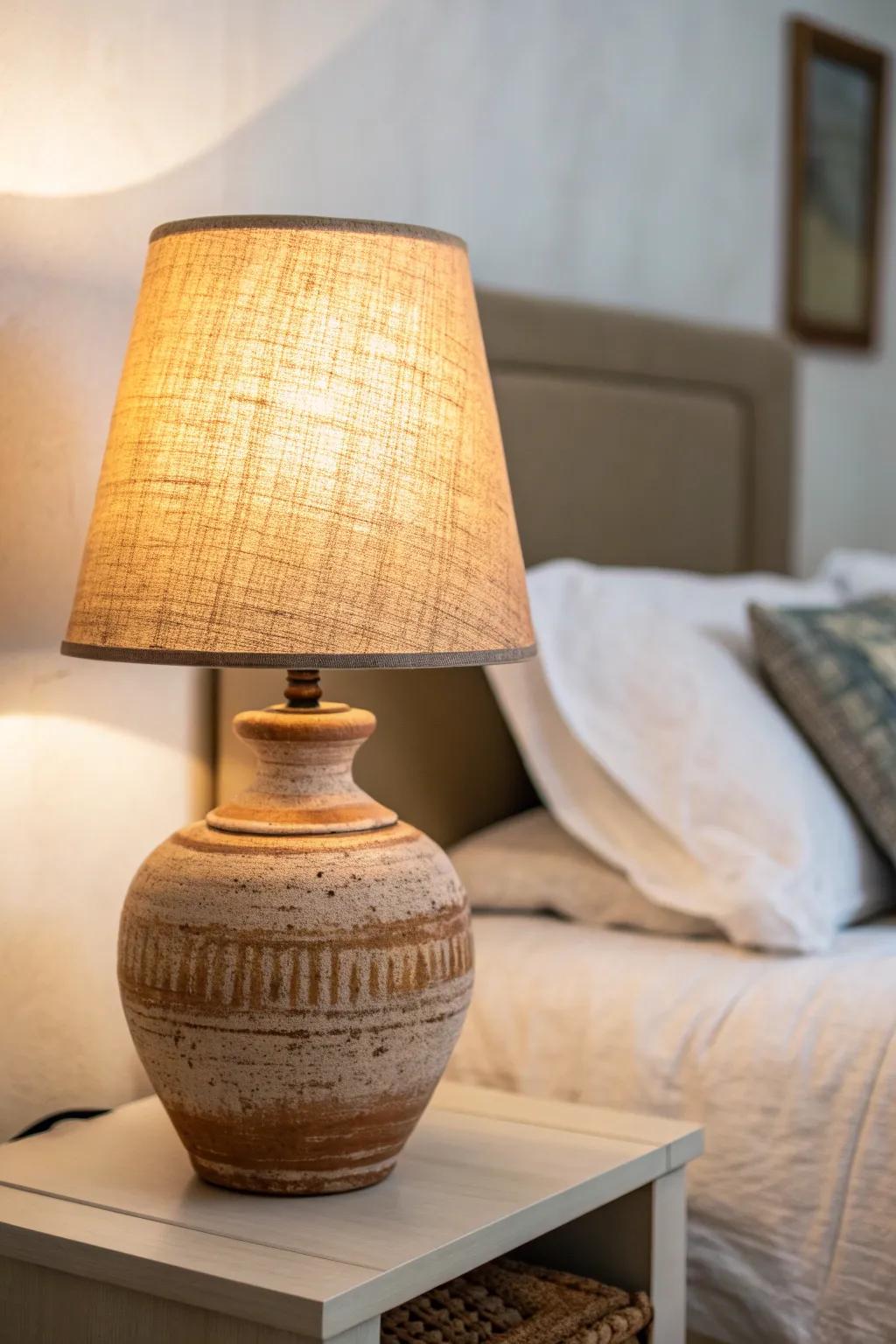 Swap harsh overheads for a warm bedside lamp—instant cozy college bedroom glow.
