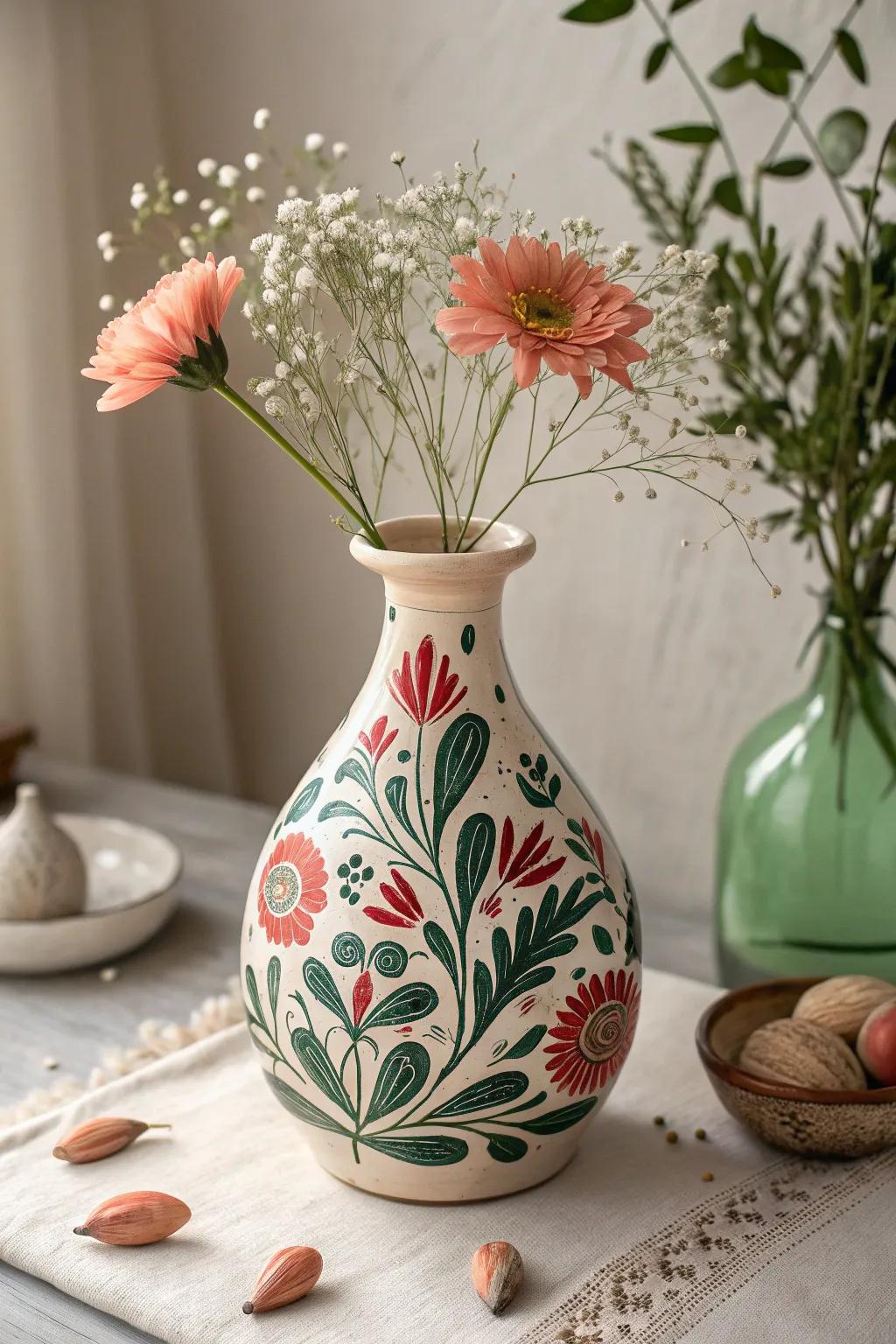 Embrace nature's elegance with this exquisite floral-inspired drape mold, where minimalism meets bohemian charm.