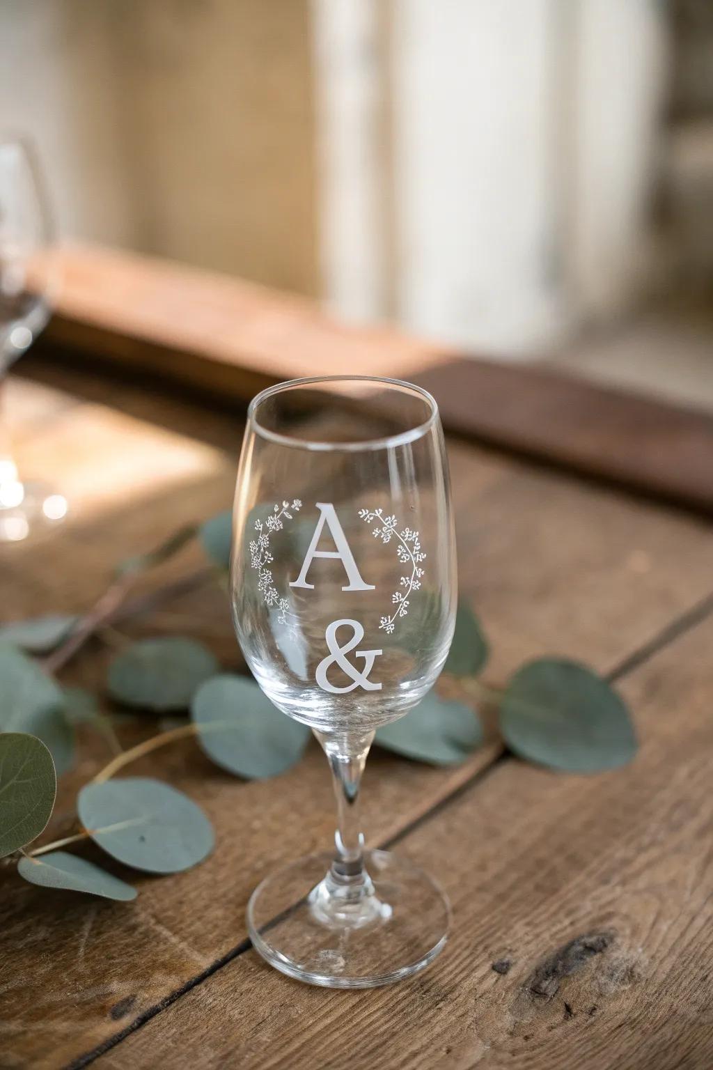 Personalize your gatherings with etched wine glasses that tell a story.