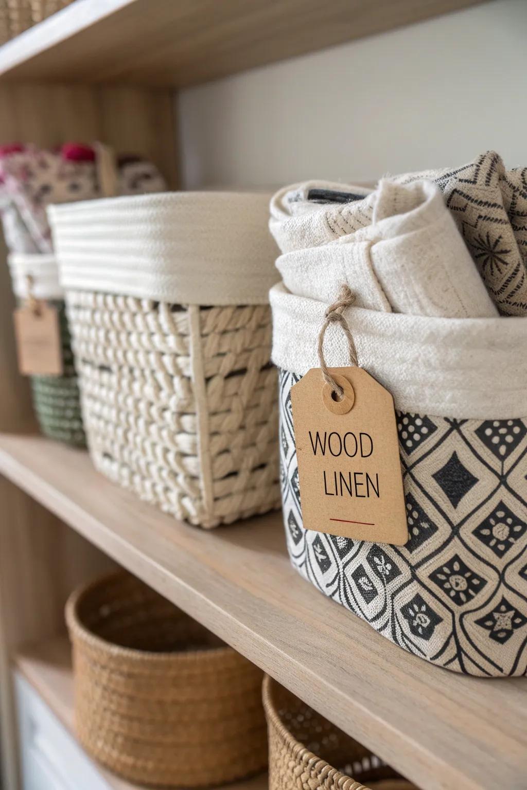 Transform your storage with style: Embrace the beauty of labeled organization!