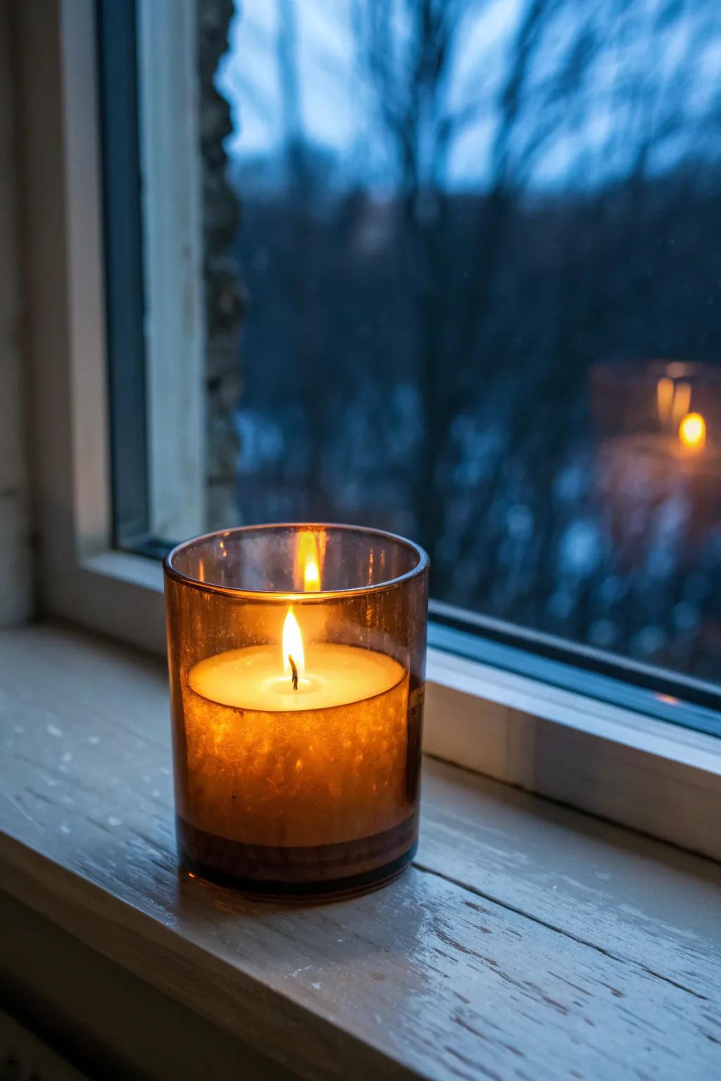 Swap to a warm-glow table lamp for instant fall coziness—no extra clutter needed.