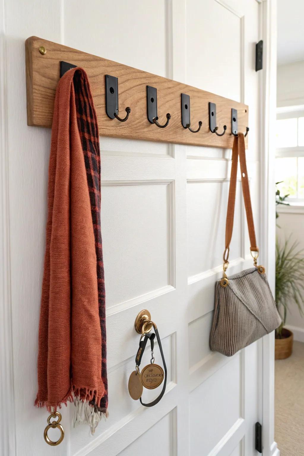 A chic pin-and-hang board that keeps keys and lanyards together—no more lost mornings.