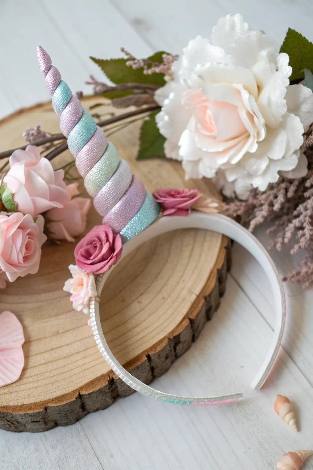 Add a touch of magic to your style with this enchanting unicorn horn headband, perfect for those who love a blend of minimalism and whimsy!