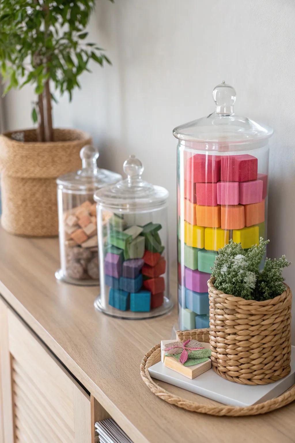 Organize your creative space with a pop of color and clarity. Discover the art of storage with style!