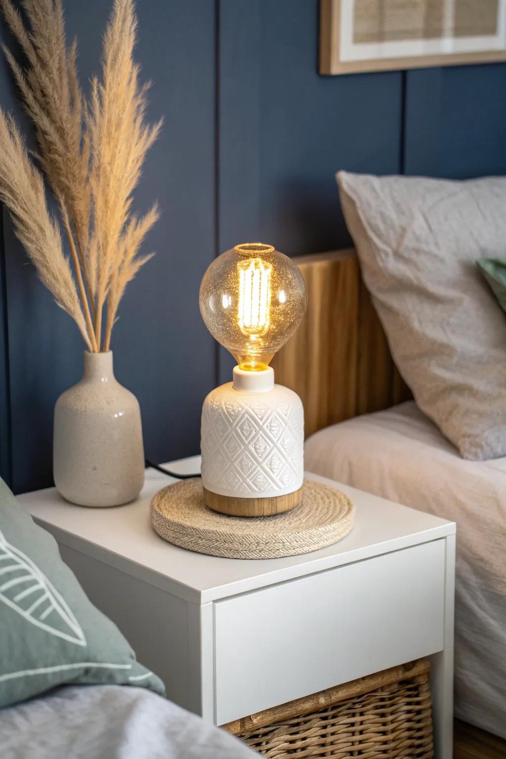 One smart bulb, endless moods—shift your bedroom from bright to a sleepy amber glow in seconds.