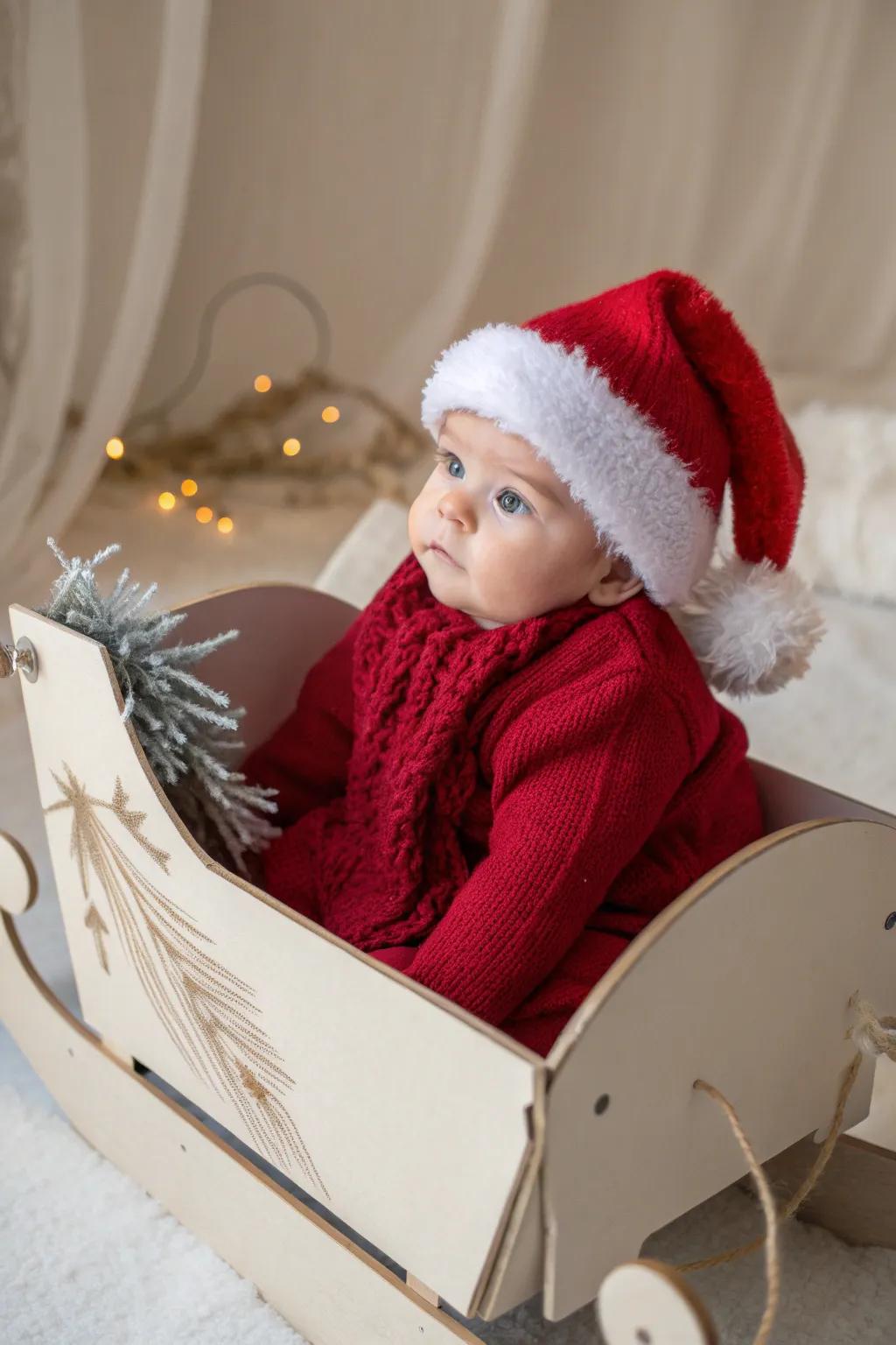 Capture the magic of the season with a charming DIY sleigh ride for your little Santa's helper!