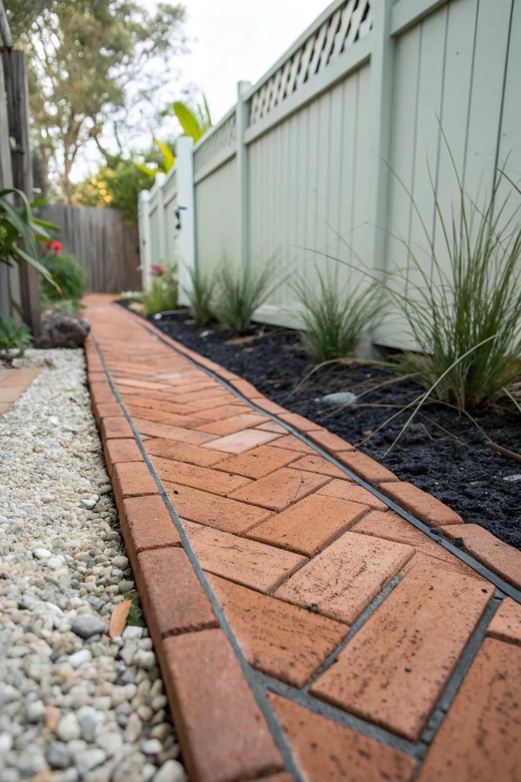 Angle pavers diagonally to fake width—your narrow garden instantly looks broader.