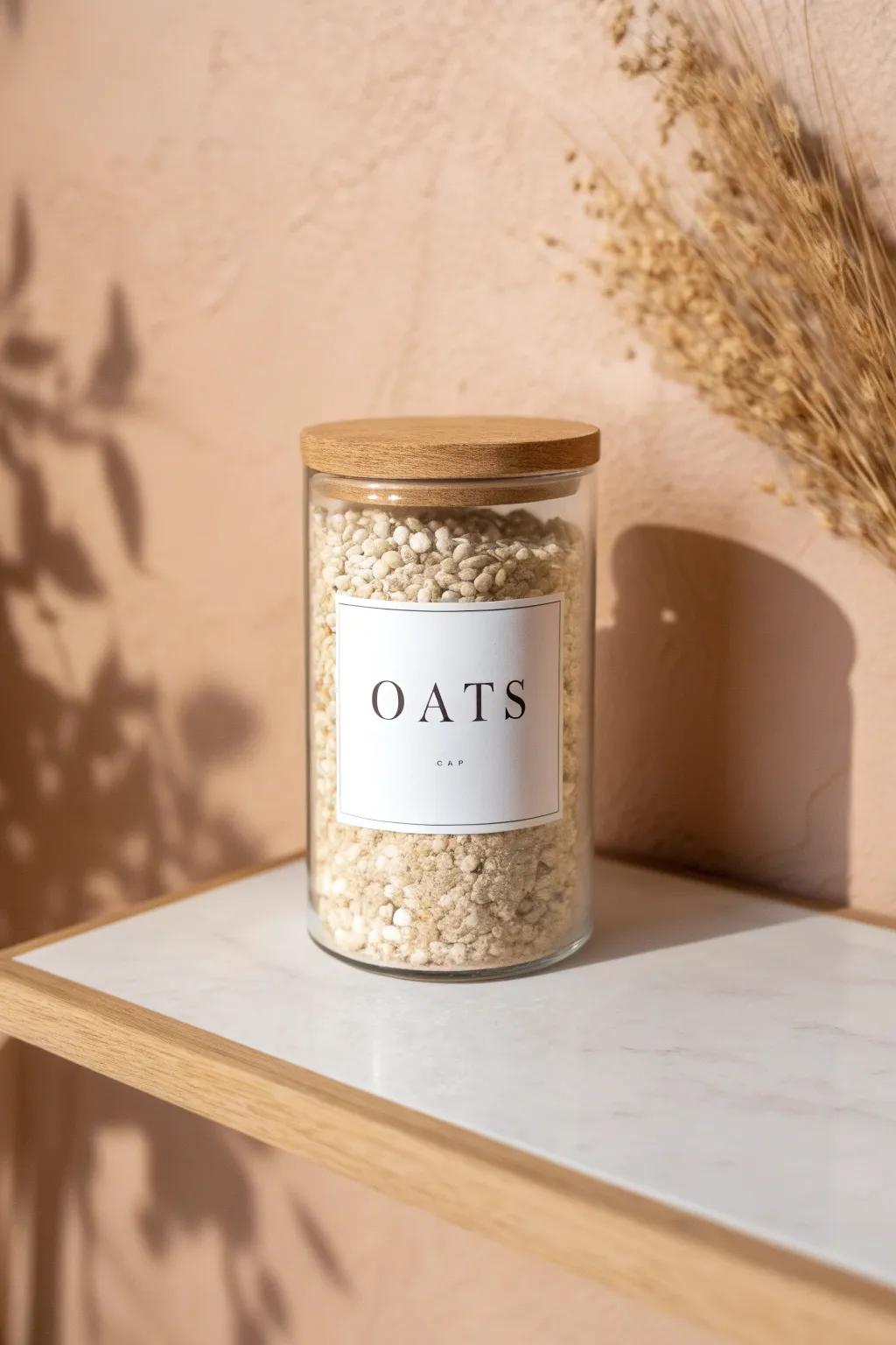 Label every decanted jar—instant open-pantry decor and zero guessing games for everyone.