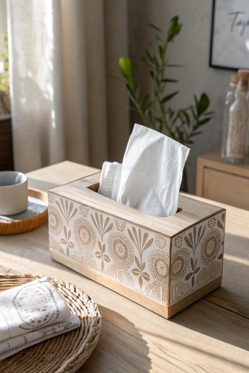 Transform clutter into elegance with this chic tissue box storage hack!