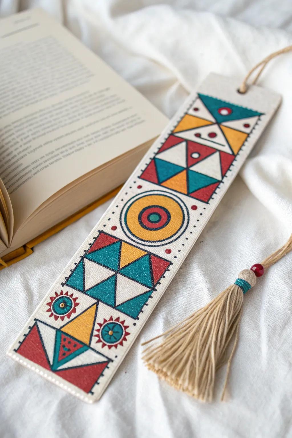 Transform your reading experience with a pop of geometric elegance!