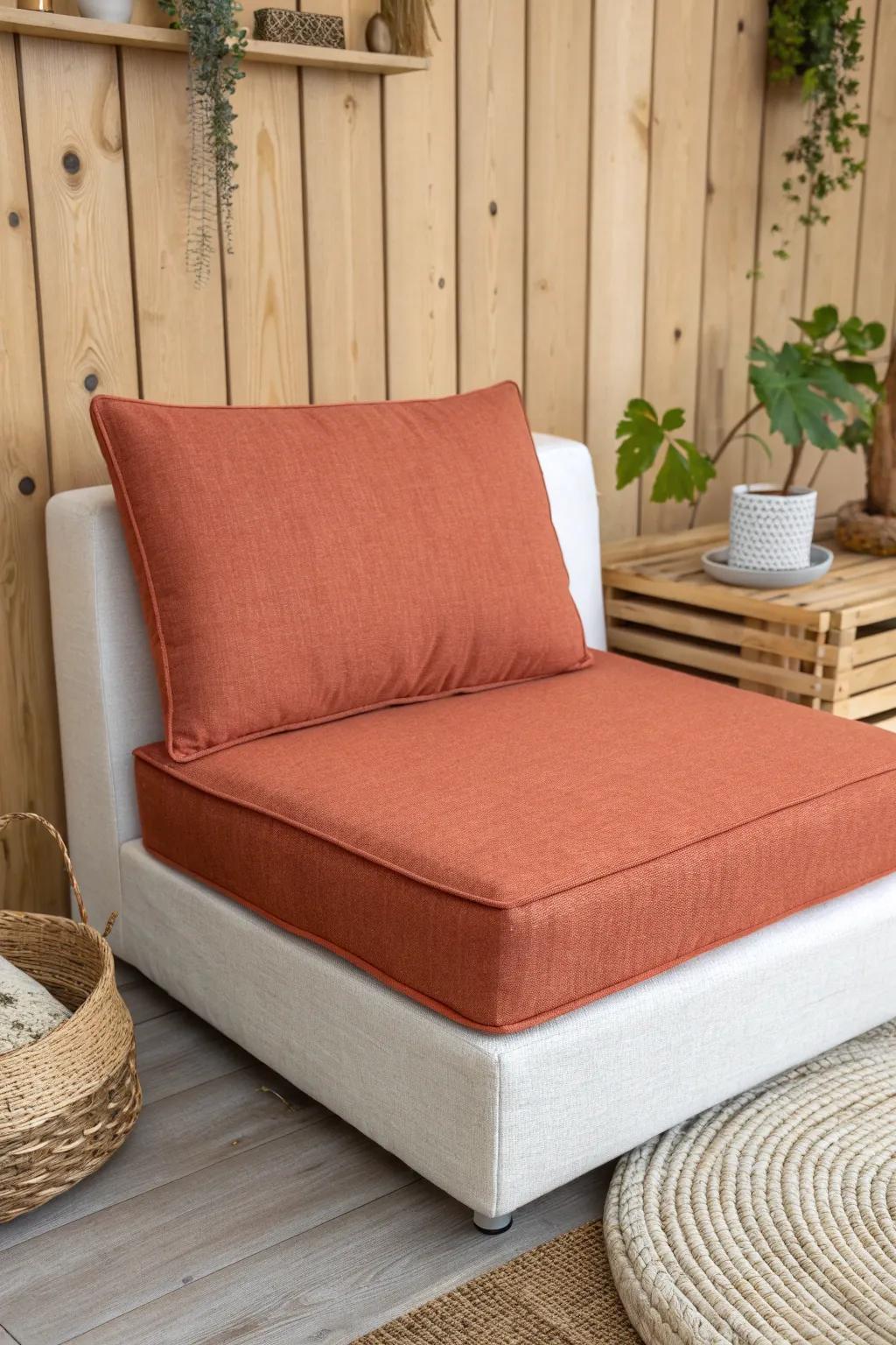 Transform your space with a touch of minimalist elegance using DIY couch cushions from repurposed memory foam.