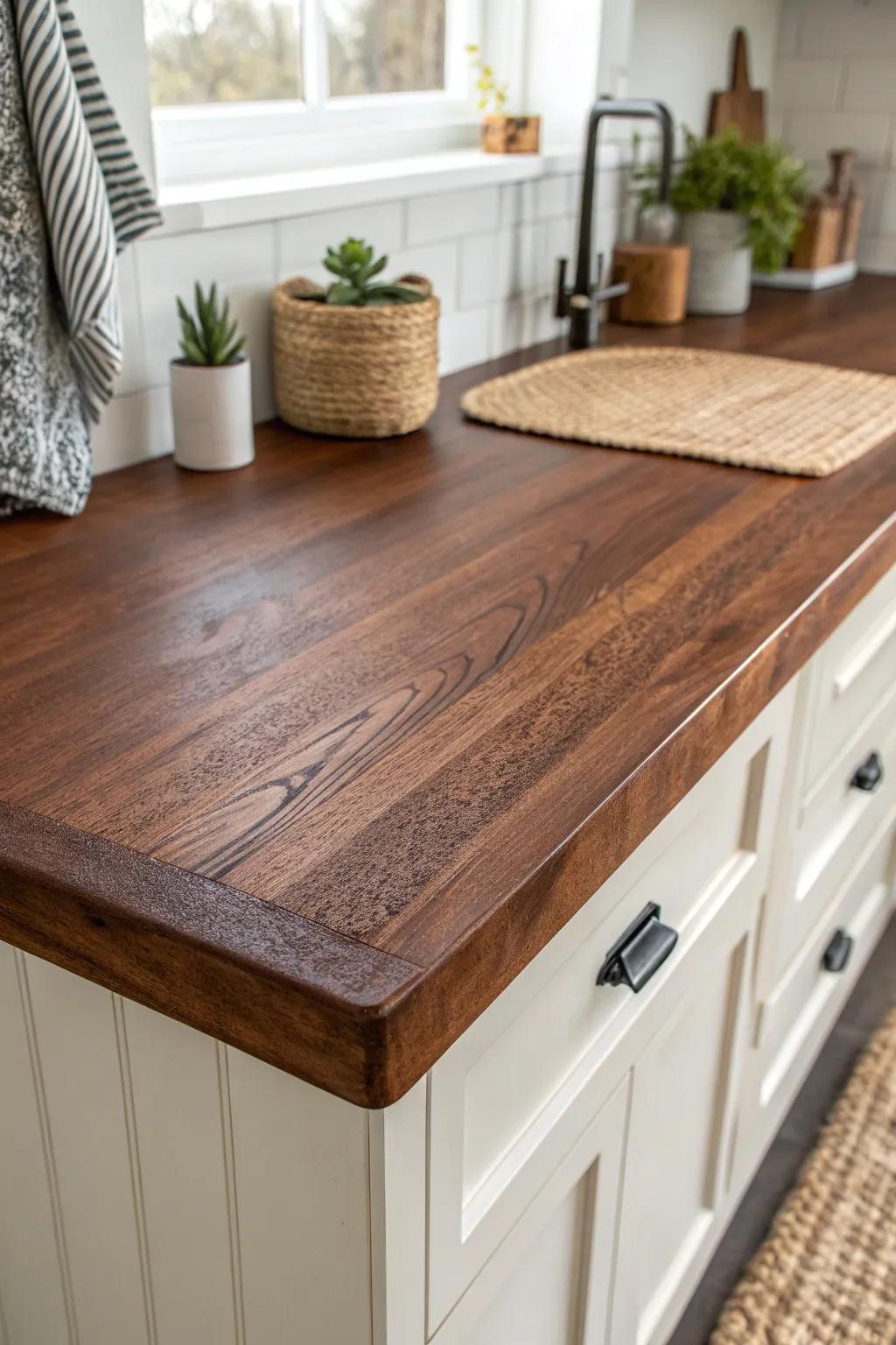 Transform your space with the luxurious elegance of gel-stained countertops—where modern meets natural beauty.