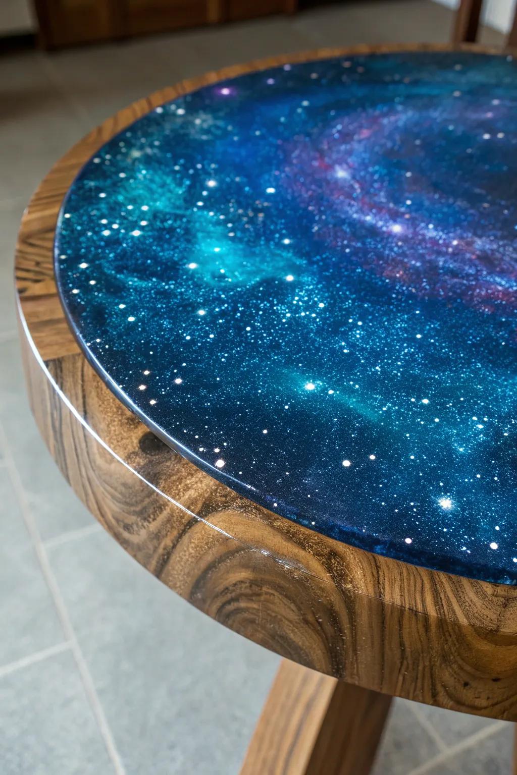 Transform your space with a Starry Night Epoxy Table – where craftsmanship meets cosmic beauty.