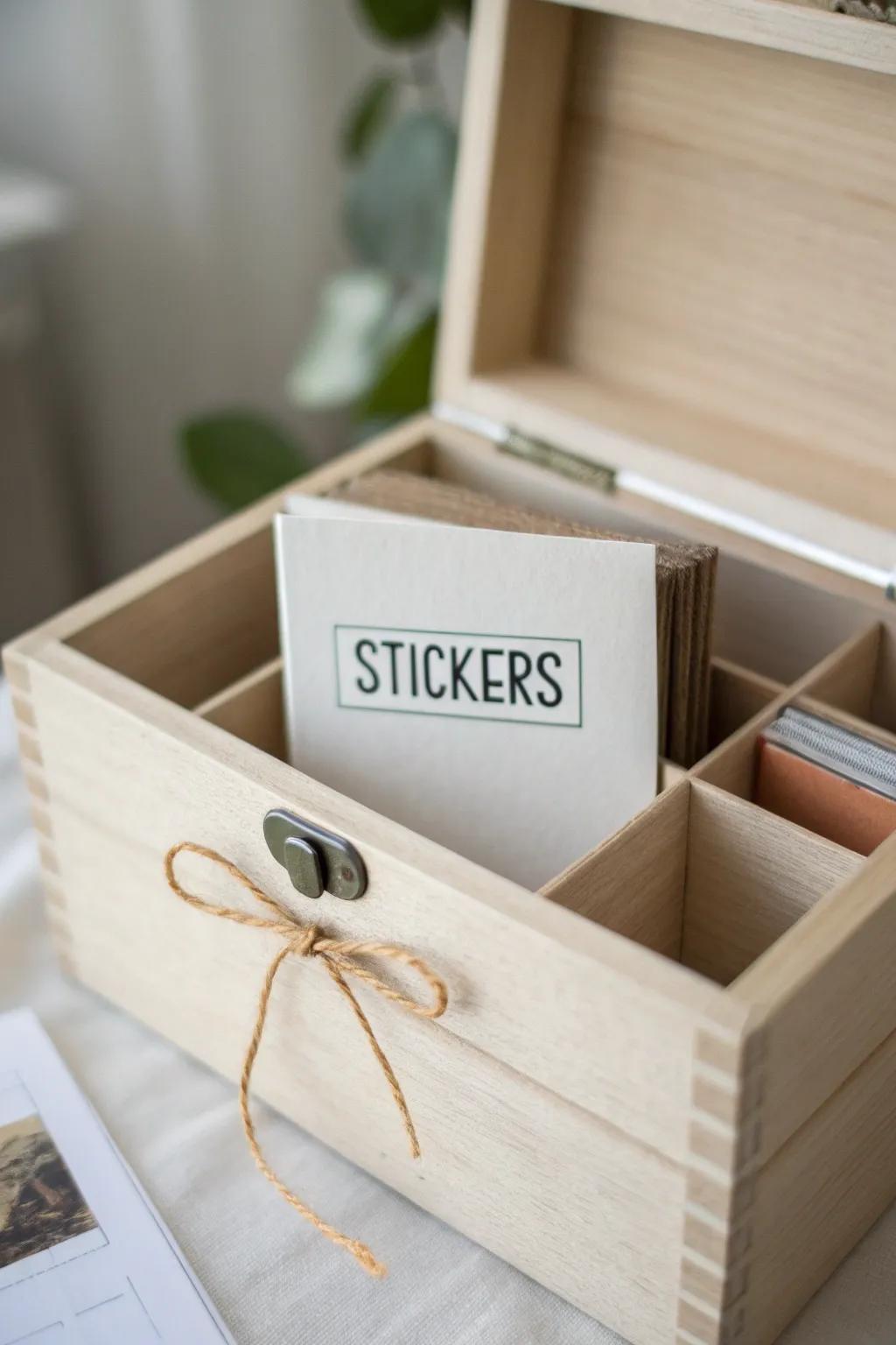 Clear labels turn mystery piles into a calm, grab-and-go scrapbook system.