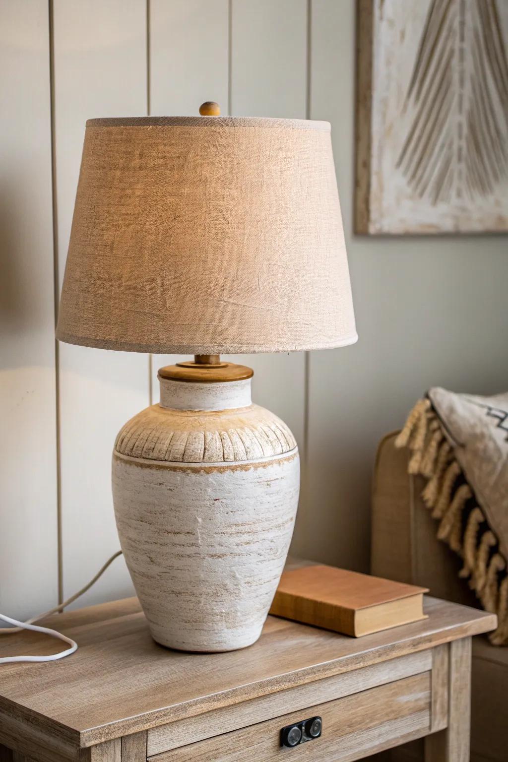 One calm neutral palette + matching wood tones makes a tiny home feel instantly designed.