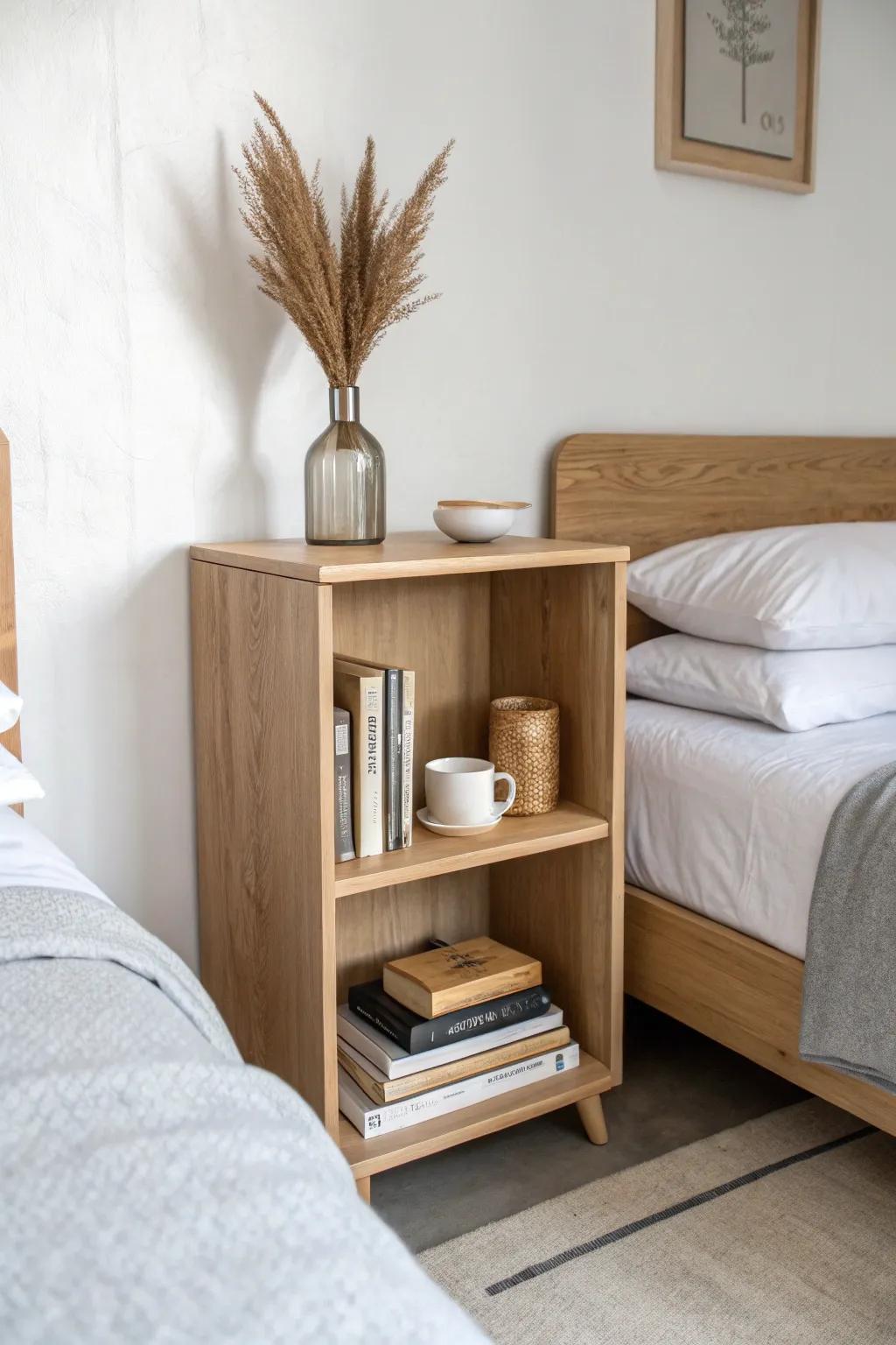 A slim divider between head-to-toe twins keeps the wall light and the flow easy.