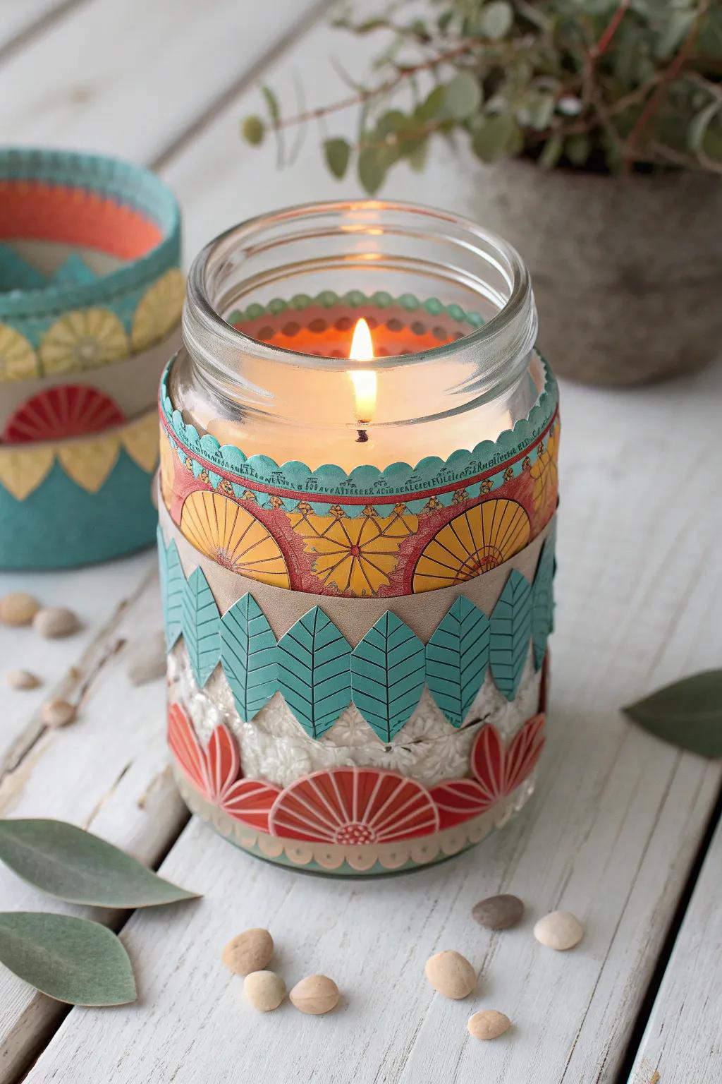 Illuminate your space with handmade beauty: Decoupage Candle Holders for a cozy, artistic ambiance.
