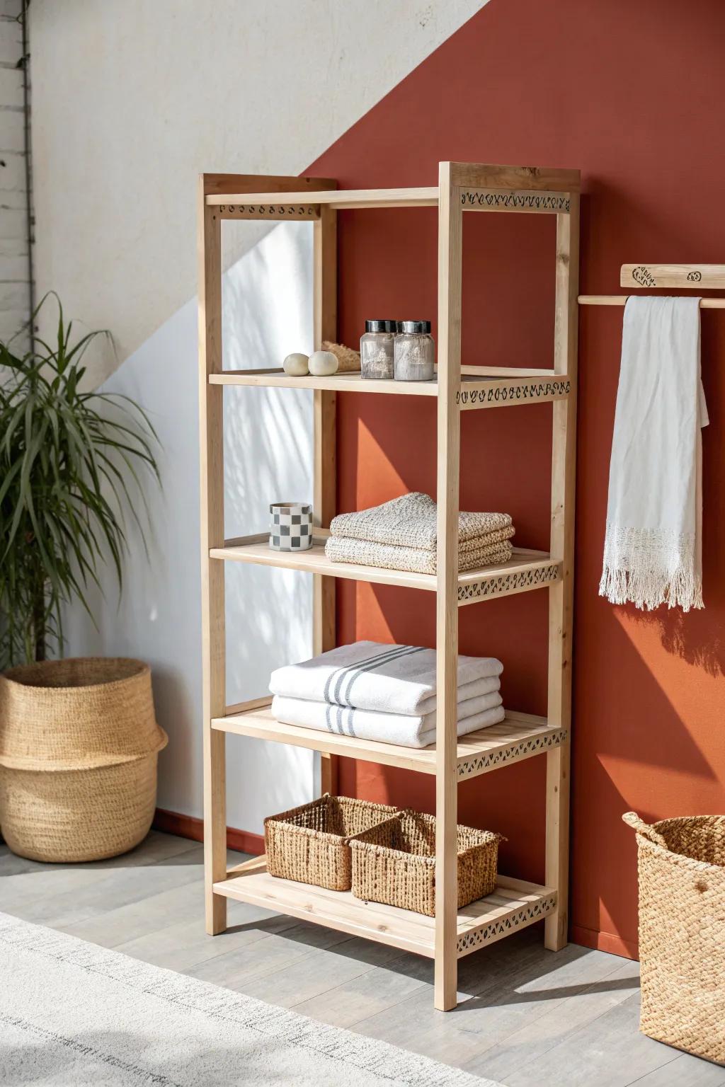 Stackable shelves turn wasted wardrobe height into neat, easy stacks—no more slumpy piles.