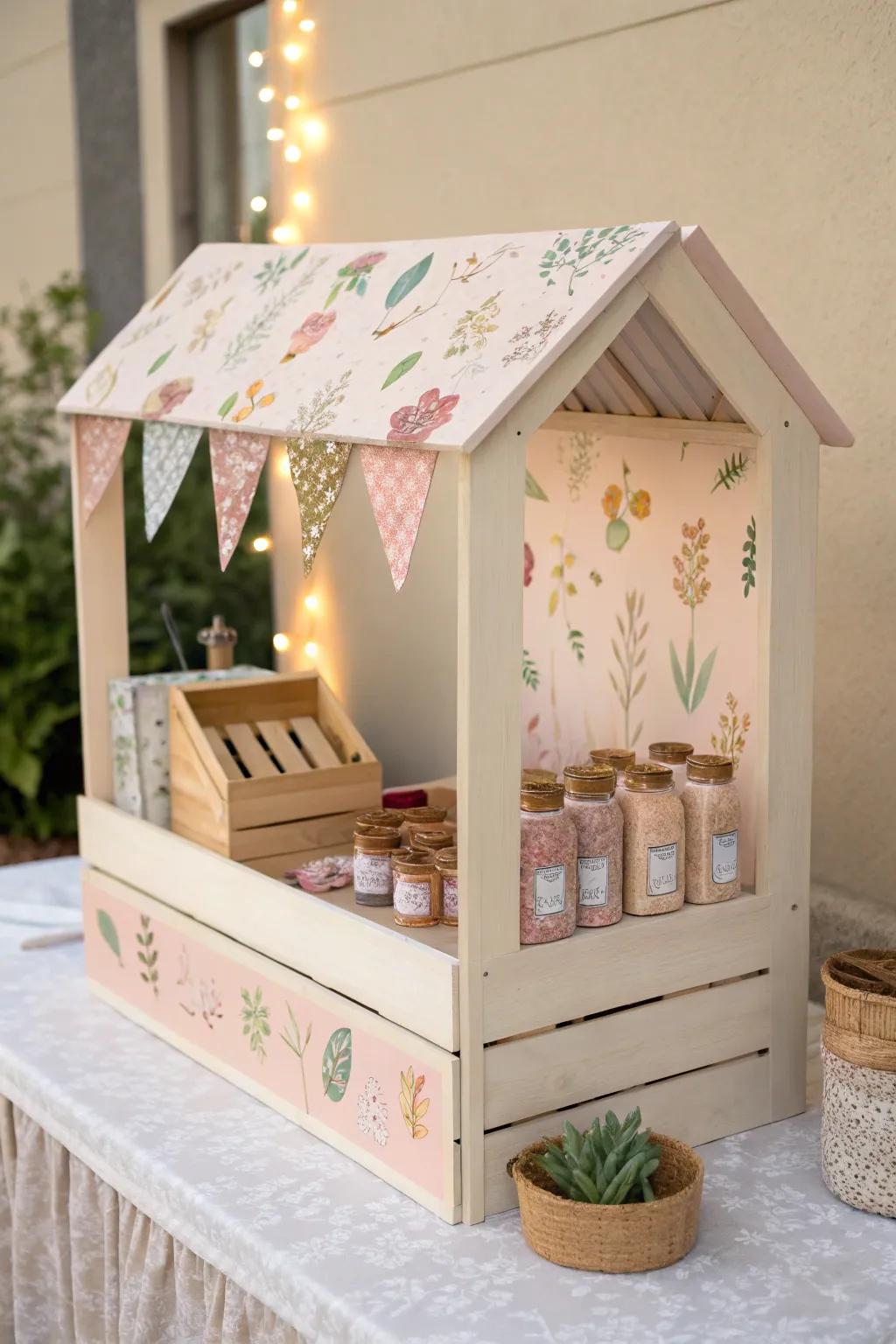Transform a simple cardboard box into a charming mini market stall—where imagination meets Scandinavian elegance.