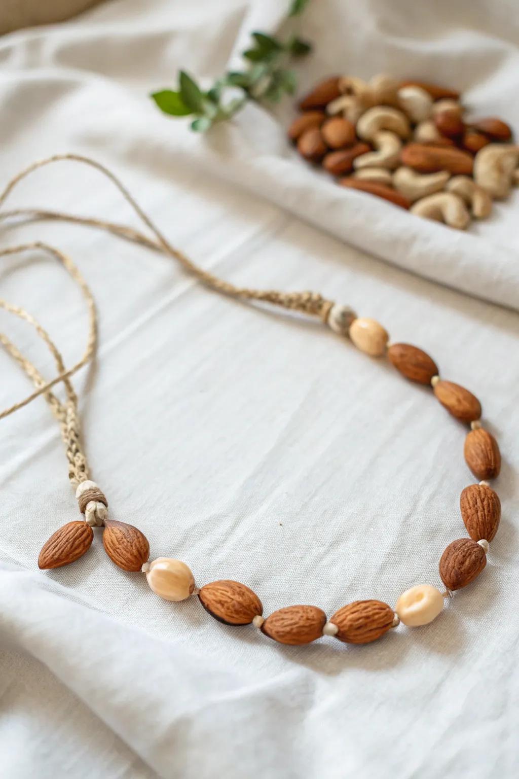 Nutty Necklaces: Embrace the natural beauty of nuts in your jewelry collection.