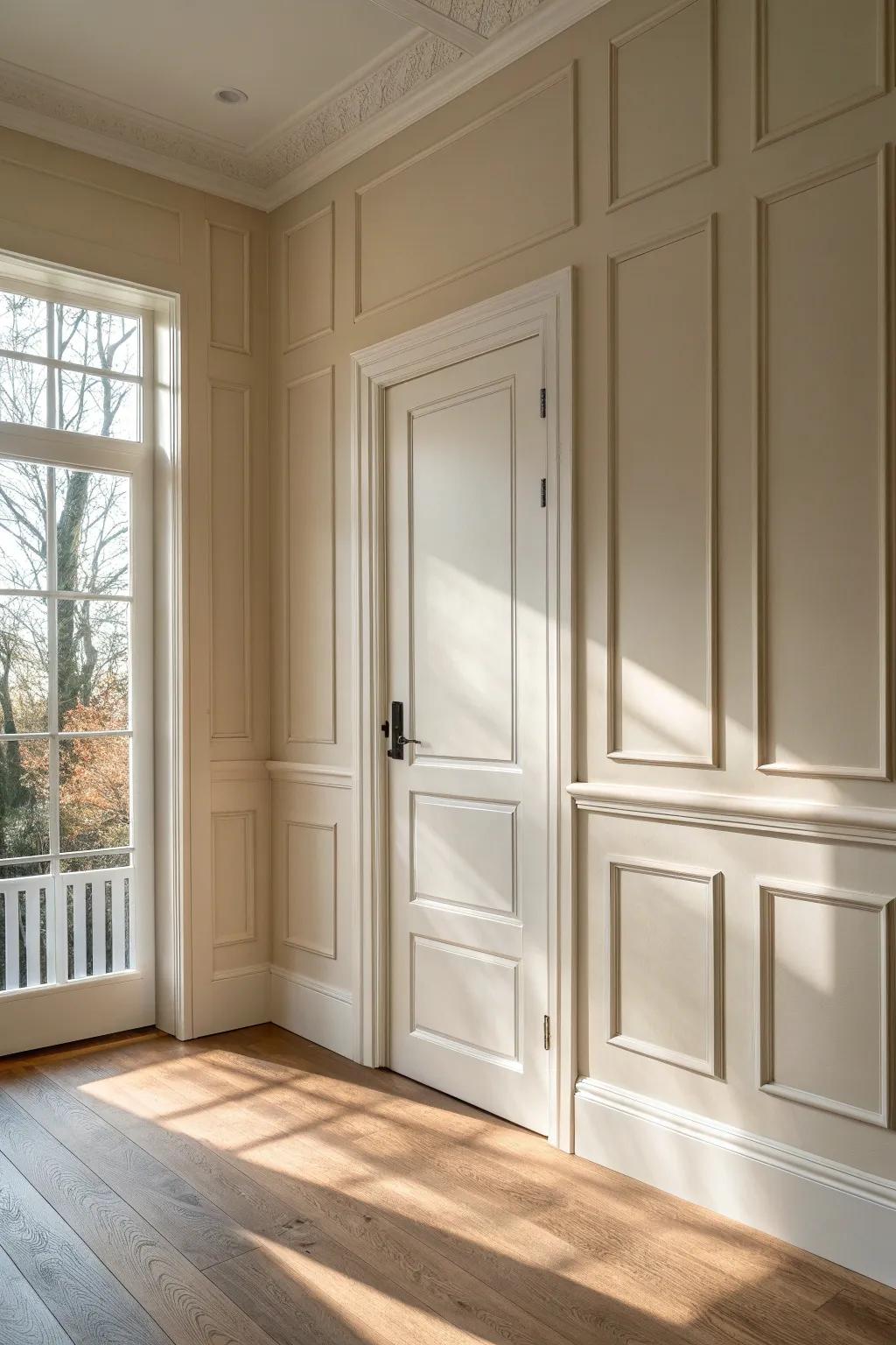 When the molding lines up, the “door” reads like one calm wall—clean, hidden, beautiful.