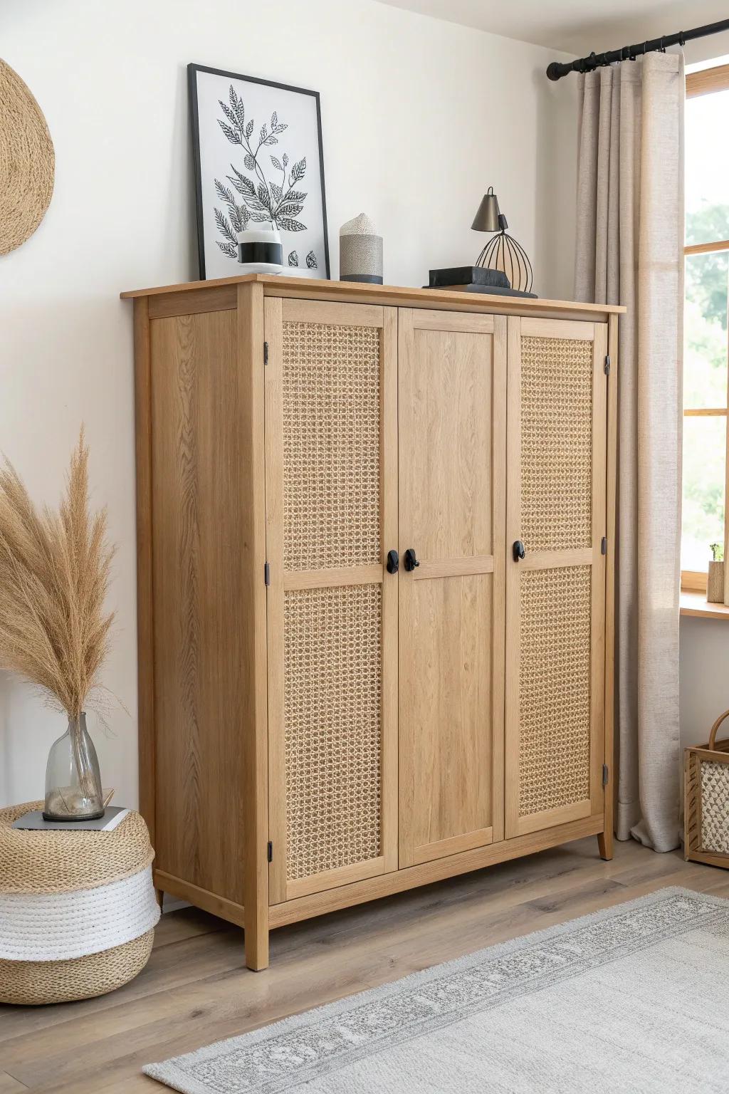 A cabinet bed that hides in plain sight—stylish drop zone by day, guest room by night.