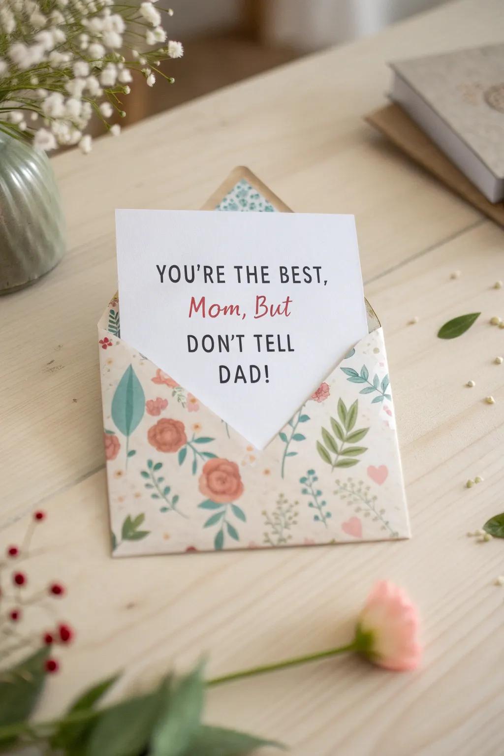 Craft a smile this Mother's Day with a mystery reveal card that speaks from the heart!