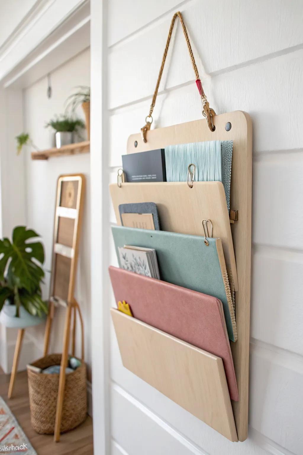 Color-code their school folders with a slim wall organizer—less clutter, zero mix-ups.