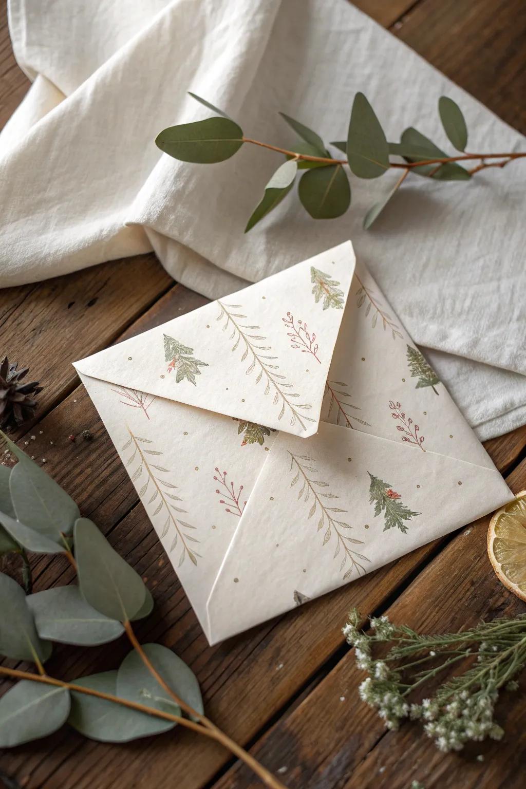 Craft your holiday cheer with minimalist origami envelopes!