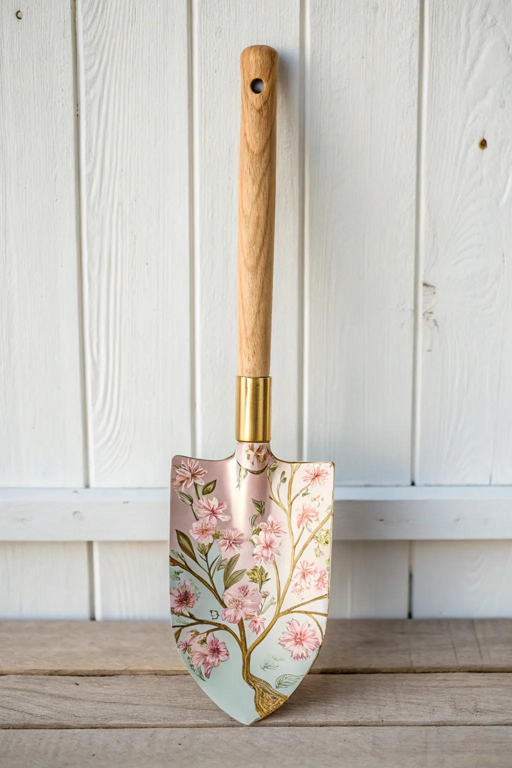 Embrace the changing seasons with artful garden decor 🌸✨ #SeasonalShovelArt