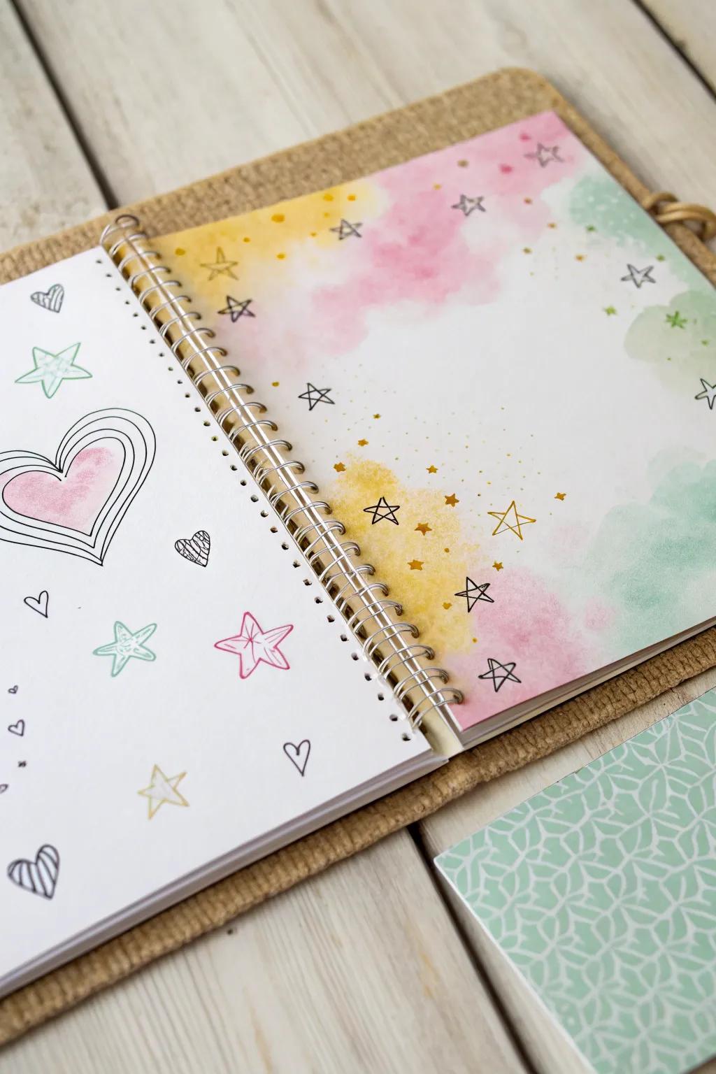 Splash into creativity with vibrant scrapbook pages that capture the joy of preschool adventures!