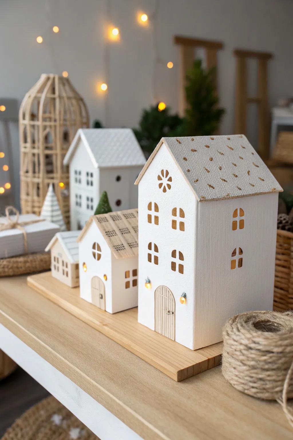 Discover the charm of a handcrafted shoebox town, where simplicity meets imagination.