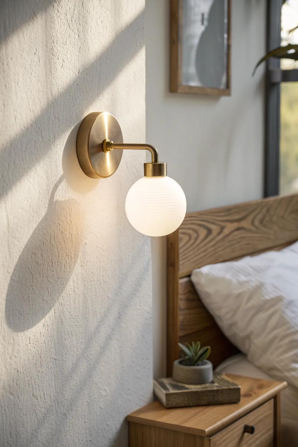 Wall-mounted sconces free up your nightstand and add a luxe, hotel-like glow to small bedrooms.