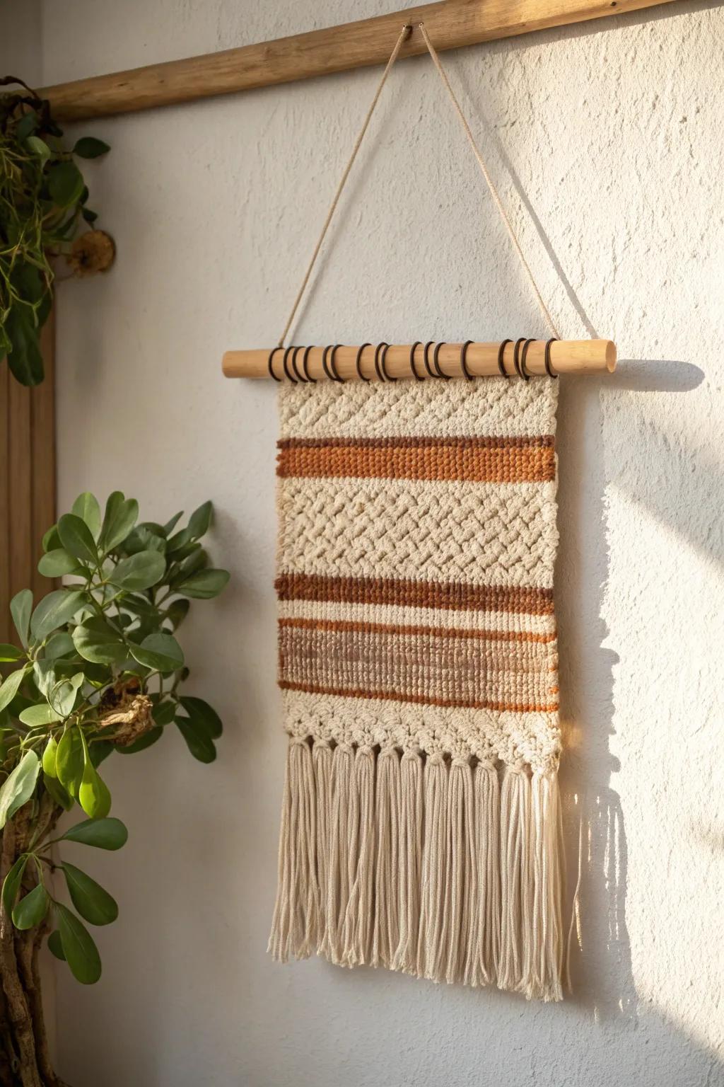 A clean wooden rod keeps your tapestry crisp, straight, and beautifully sag-free.