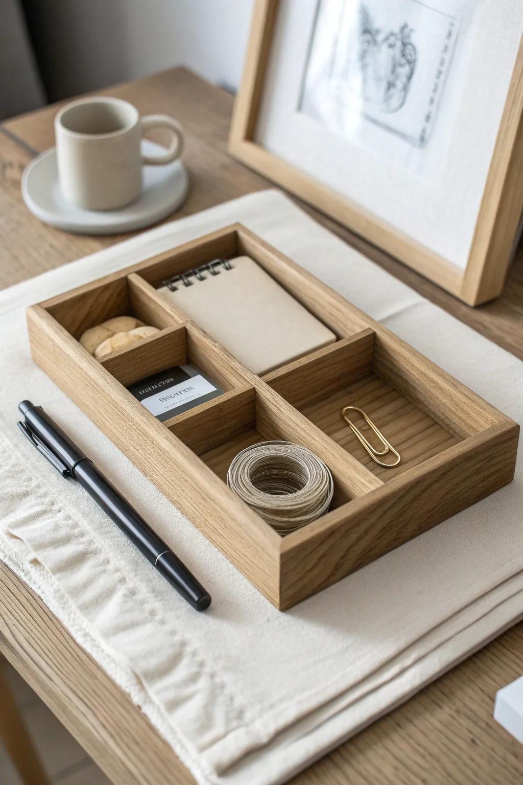 Turn one messy drawer into calm micro-zones with a simple handcrafted organizer insert.