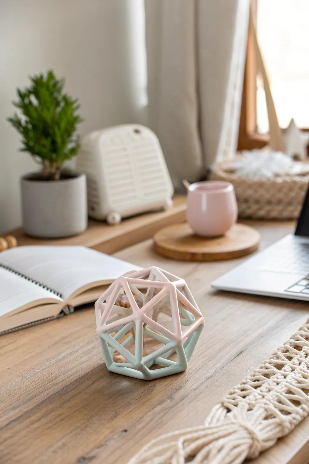 Elevate your workspace with a touch of creativity and calm - the perfect blend of form and function.