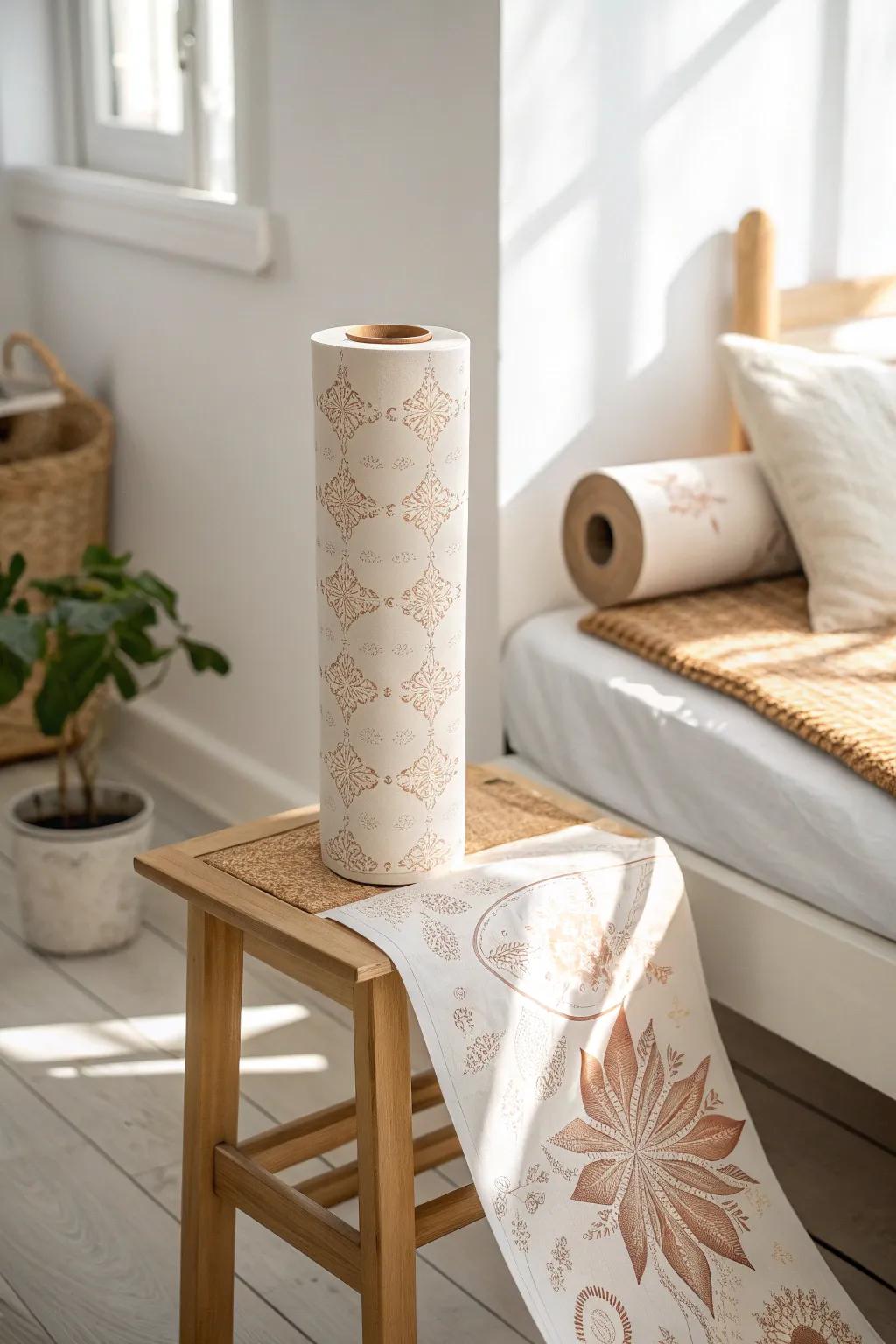 Instant dorm glow-up: one peel-and-stick wallpaper panel for a chic, removable accent wall.