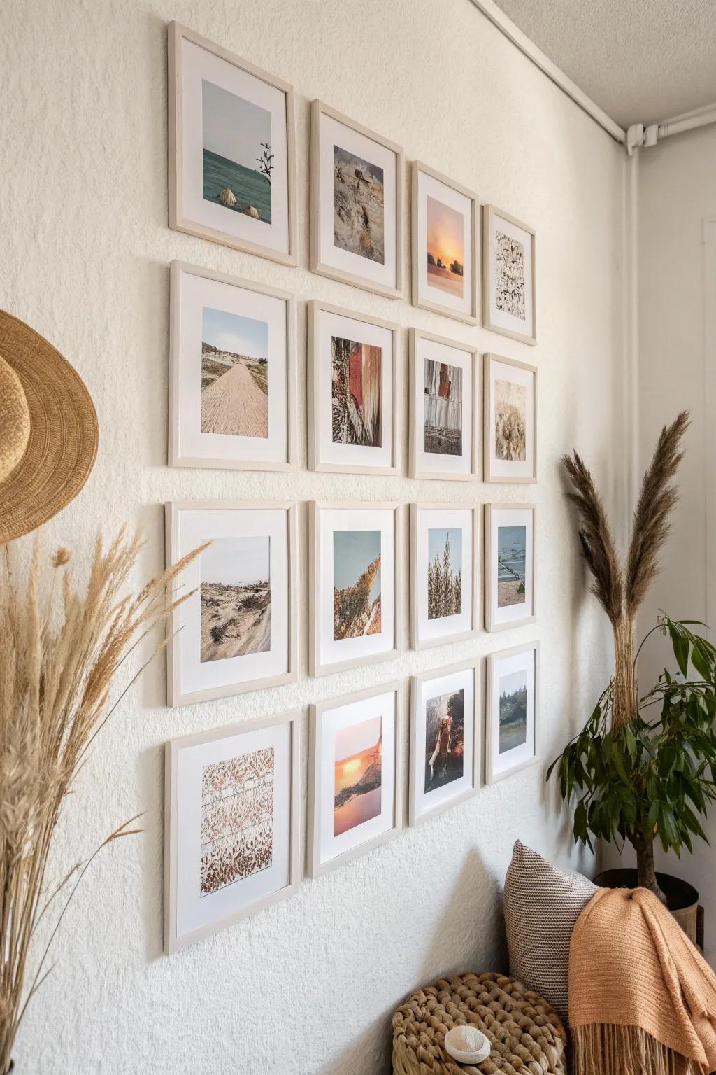 Create a dorm wall collage with lightweight prints + removable putty—cozy, personal, no damage.