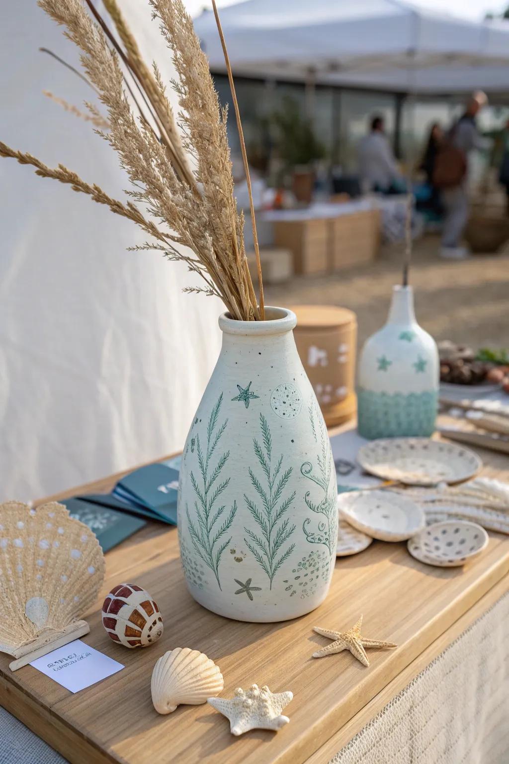 Capture the essence of the sea with a minimalist touch. Perfect for your next craft fair display!