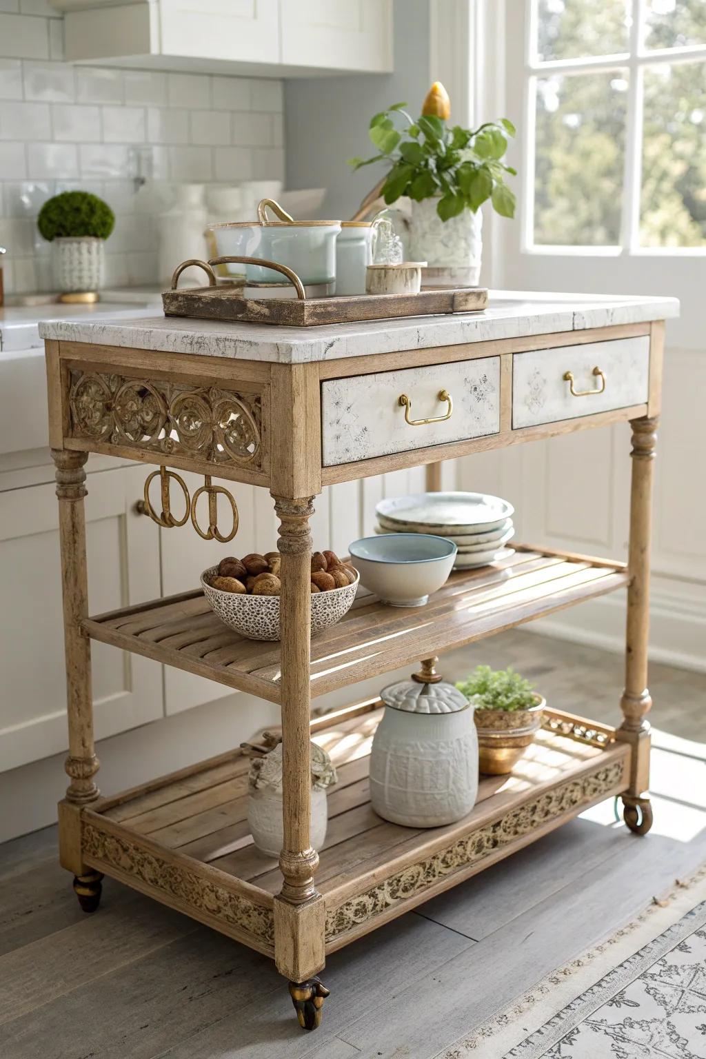 Transform your kitchen with vintage vibes: a touch of nostalgia meets modern functionality. ✨