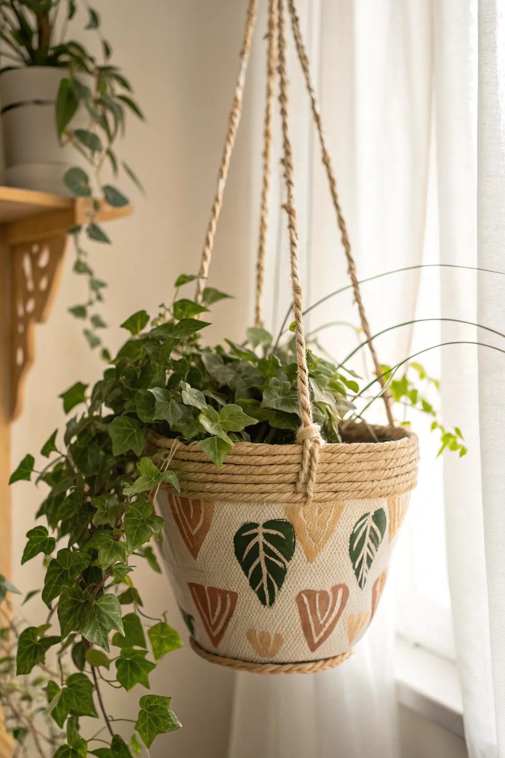 Elevate your green space with a touch of handcrafted elegance. 🌿 #DIYPlantPots #ScandiBoho