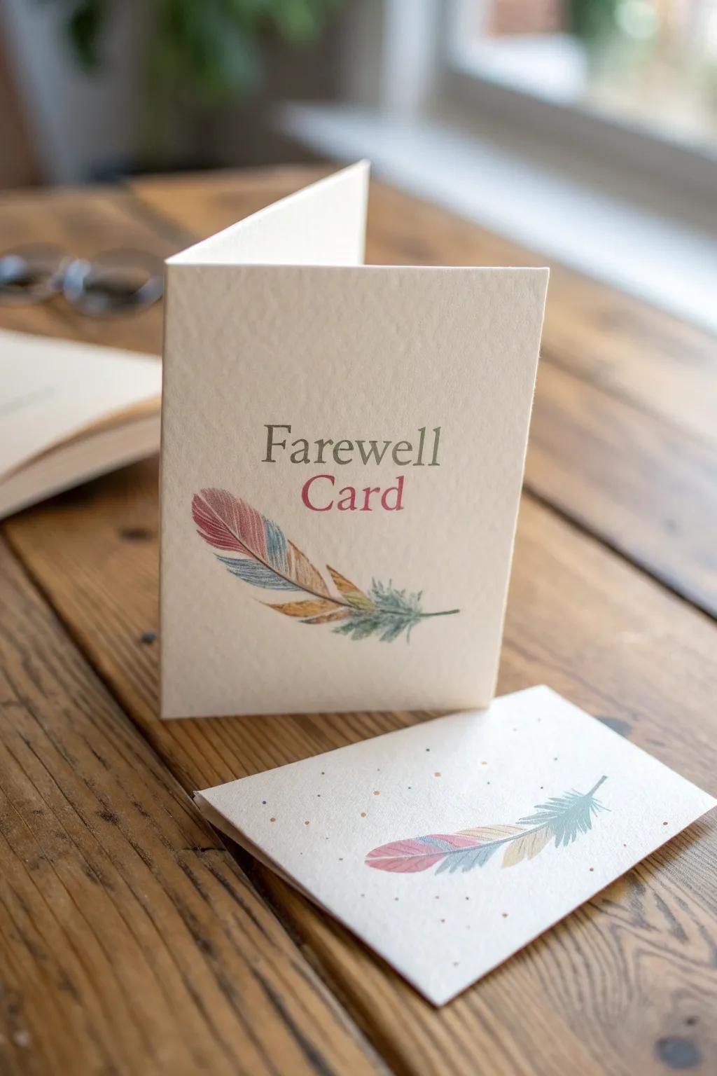 Capture heartfelt goodbyes with personalized cards crafted by little hands.
