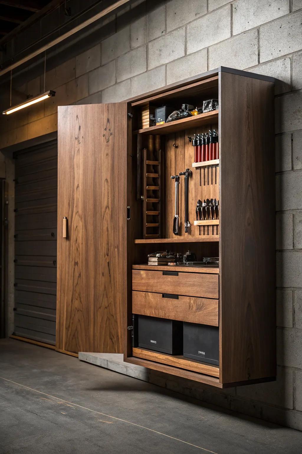 Discover the hidden gems of organization with these elegant wall-mounted cabinets.