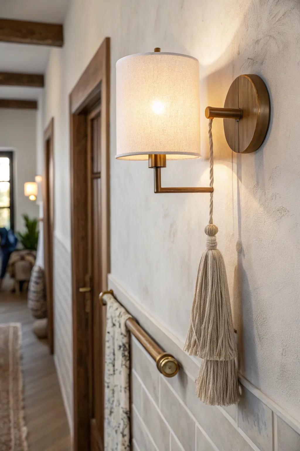 One warm wall sconce at eye level makes a small hallway feel instantly softer and inviting.
