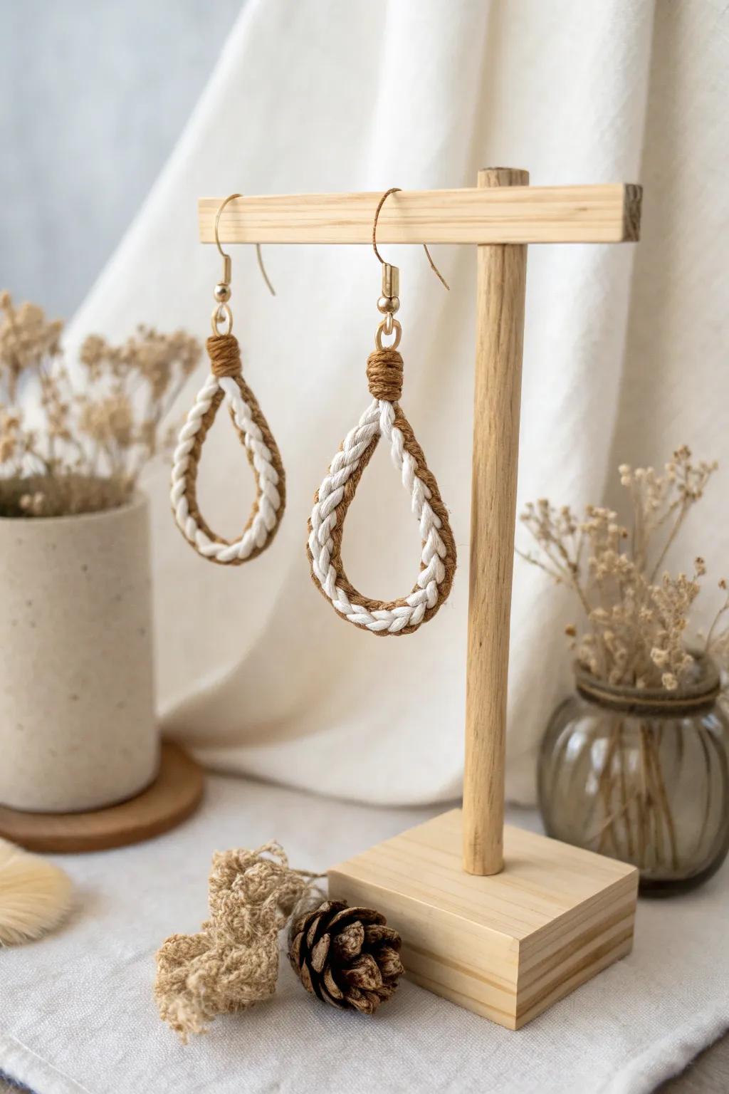 Embrace natural elegance with handcrafted horse hair earrings—a perfect blend of simplicity and style.