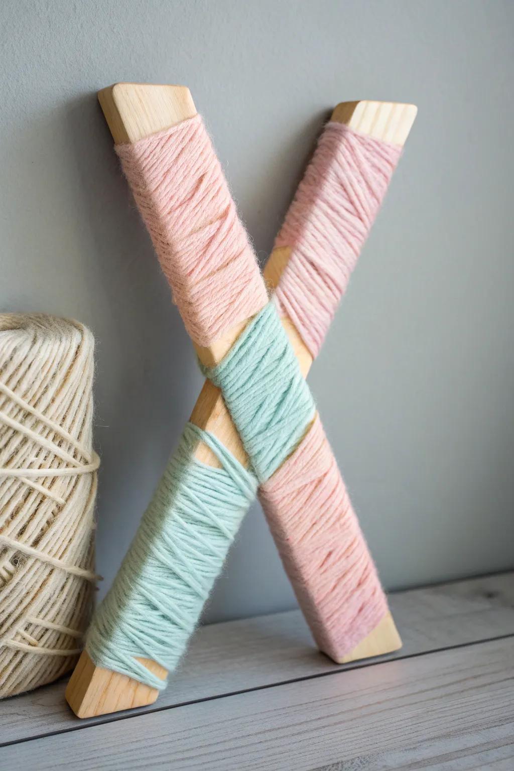 Craft your creativity: A minimalist 'X' with a bohemian twist.